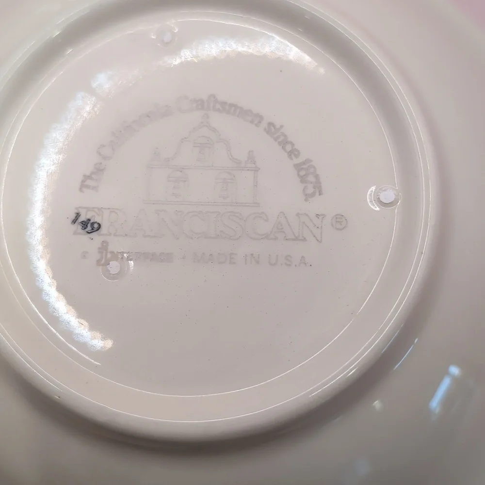 Vintage (4) Four Franciscan Desert Rose Earthenware Dessert / Cereal Bowls 6